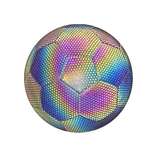 1Pc Size 5 Reflective Football, Luminous Colorful Soccer Ball for Indoor and Outdoor Training 1Pc Size 5 Reflective Football, Lu