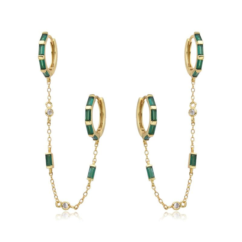 Olive Double Hoop
