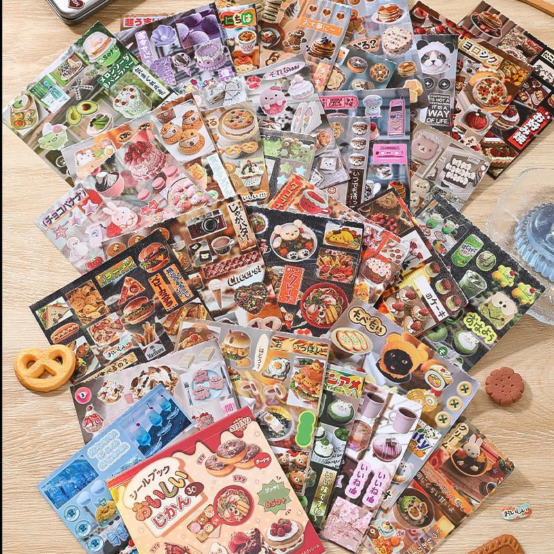 Food Themed Sticker Book, 30Pcs/Set Cute Food Pattern Sticker, DIY Decorative Sticker for Phone Case, Computer, Guitar, Bag, Water Cup, Scrapbook, Ornaments #TOP PICKS