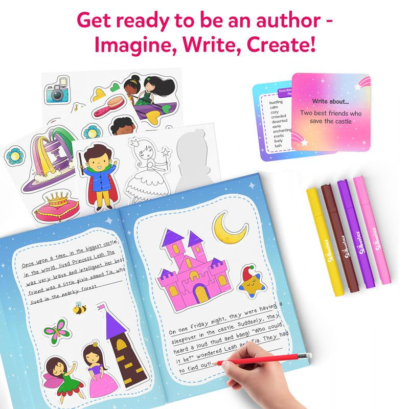 Skillmatics Storybook Art Kit - DIY Craft & Writing Kit with 300+ Stickers, Scrapbooking & Journal Activity, Gifts for Kids Ages 5 to 10
