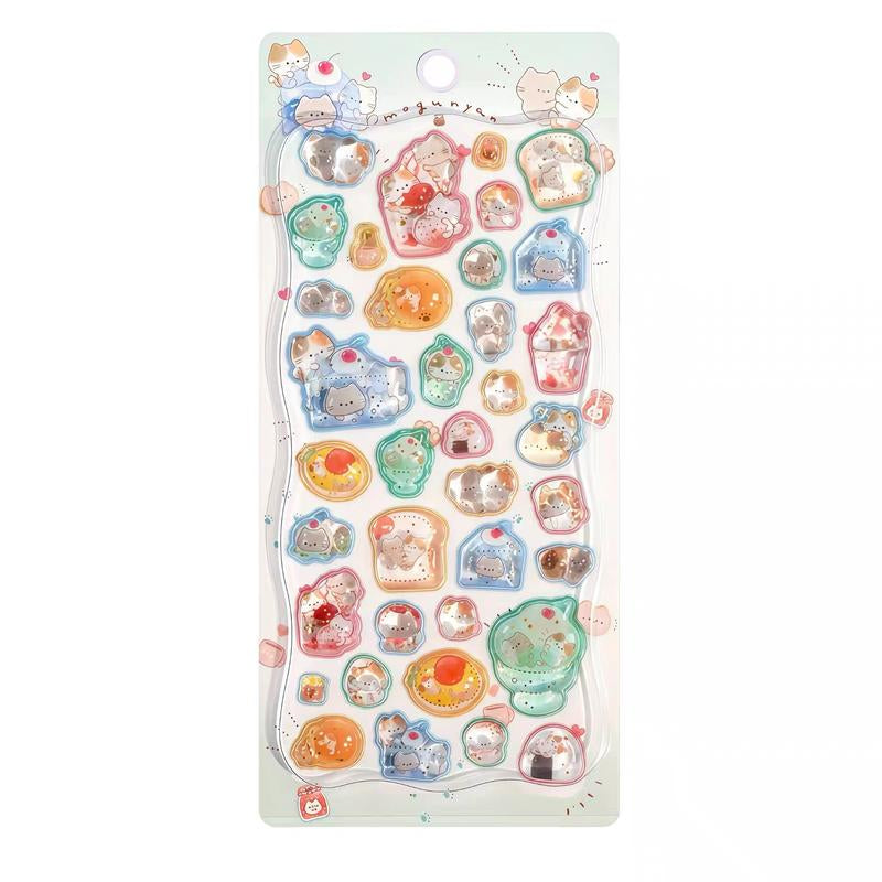 3D Puffy Cartoon Animal Stickers Pack Cute Decorative for Journals, Planners, Scrapbooks, Phone Cases, Water Bottles, Laptops & Stationery (US Stock)