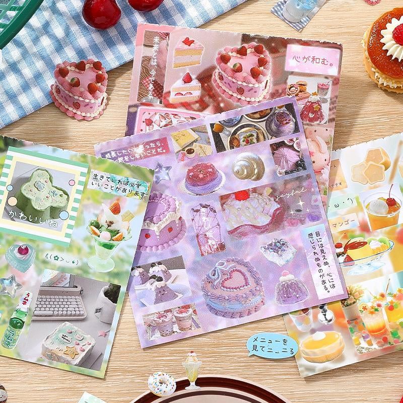 Food Themed Sticker Book, 30Pcs/Set Cute Food Pattern Sticker, DIY Decorative Sticker for Phone Case, Computer, Guitar, Bag, Water Cup, Scrapbook, Ornaments #TOP PICKS
