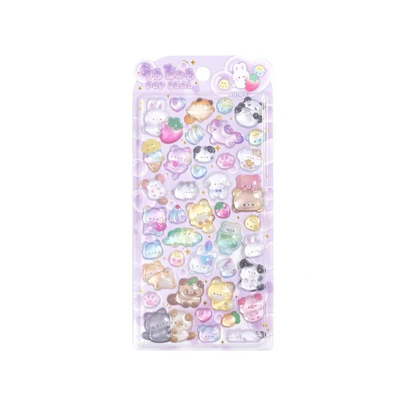 3D Puffy Cartoon Animal Stickers Pack Cute Decorative for Journals, Planners, Scrapbooks, Phone Cases, Water Bottles, Laptops & Stationery (US Stock)