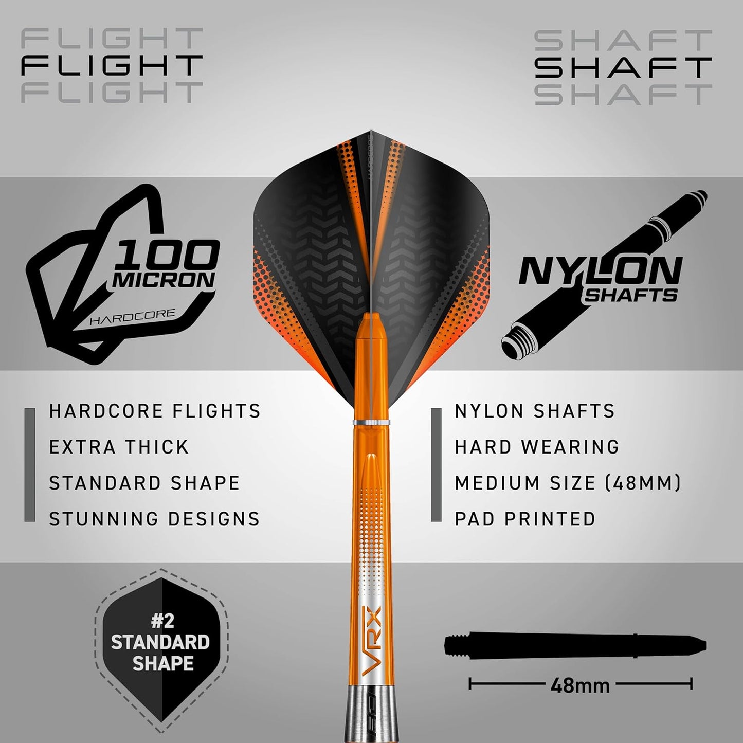 Amberjack Series Darts Set with Flights and Shafts (Stems)