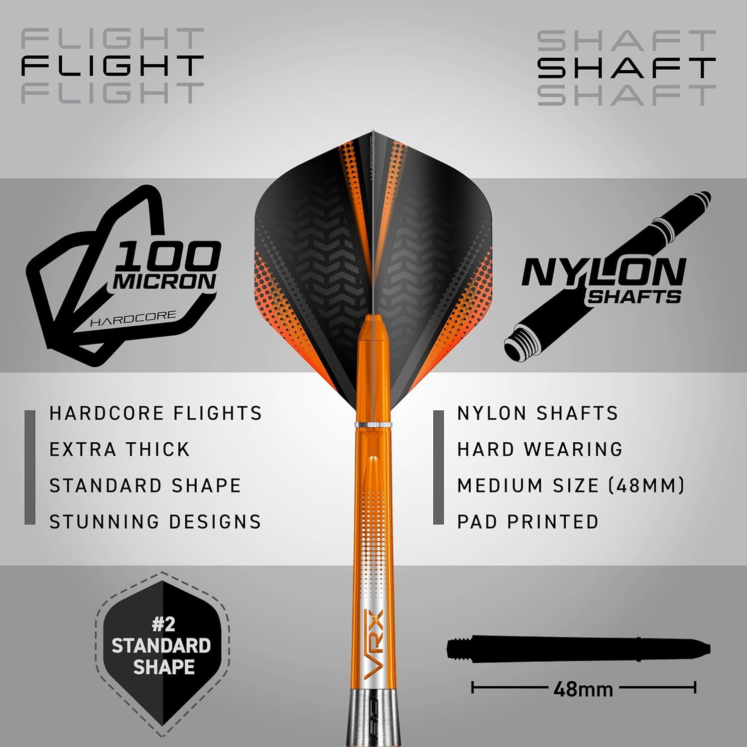 Amberjack Series Darts Set with Flights and Shafts (Stems)