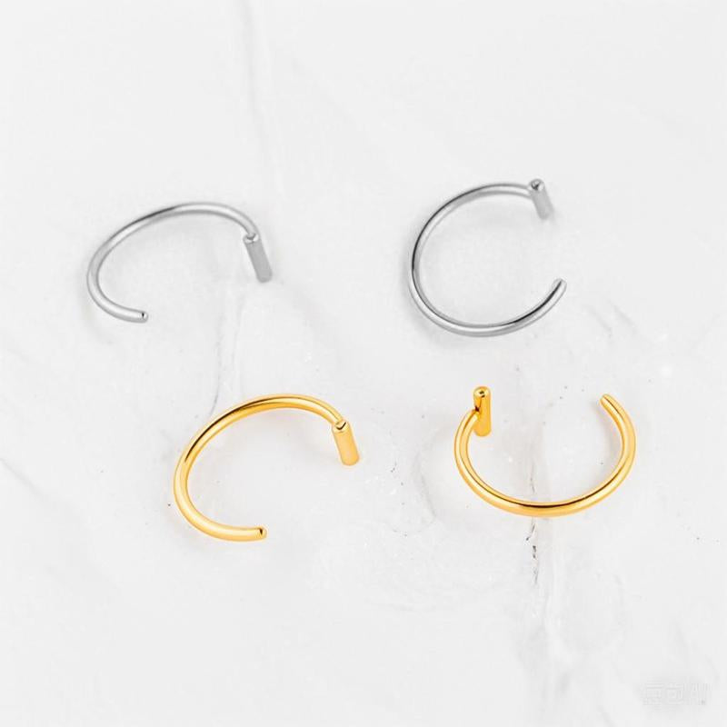 4Pcs Valentine'S Day Fashion Gift, Elegant Hypoallergenic Alloy Lip Ring, Sexy/Simple Style, Ring Style Fake Pierced Body Jewelry, Very Suitable for Daily Wear and Parties