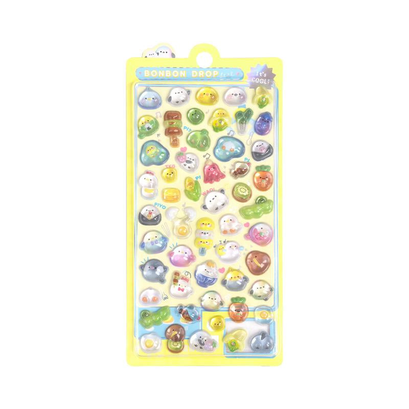 3D Puffy Cartoon Animal Stickers Pack Cute Decorative for Journals, Planners, Scrapbooks, Phone Cases, Water Bottles, Laptops & Stationery (US Stock)