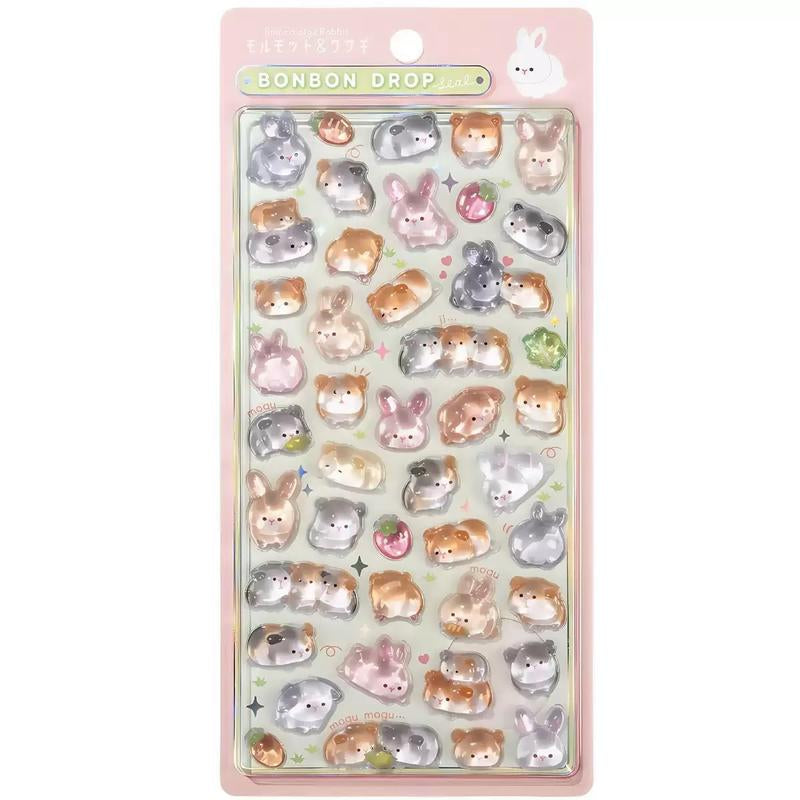 3D Puffy Cartoon Animal Stickers Pack Cute Decorative for Journals, Planners, Scrapbooks, Phone Cases, Water Bottles, Laptops & Stationery (US Stock)