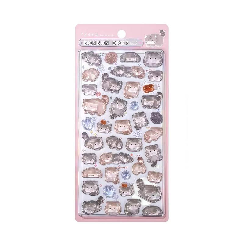 3D Puffy Cartoon Animal Stickers Pack Cute Decorative for Journals, Planners, Scrapbooks, Phone Cases, Water Bottles, Laptops & Stationery (US Stock)