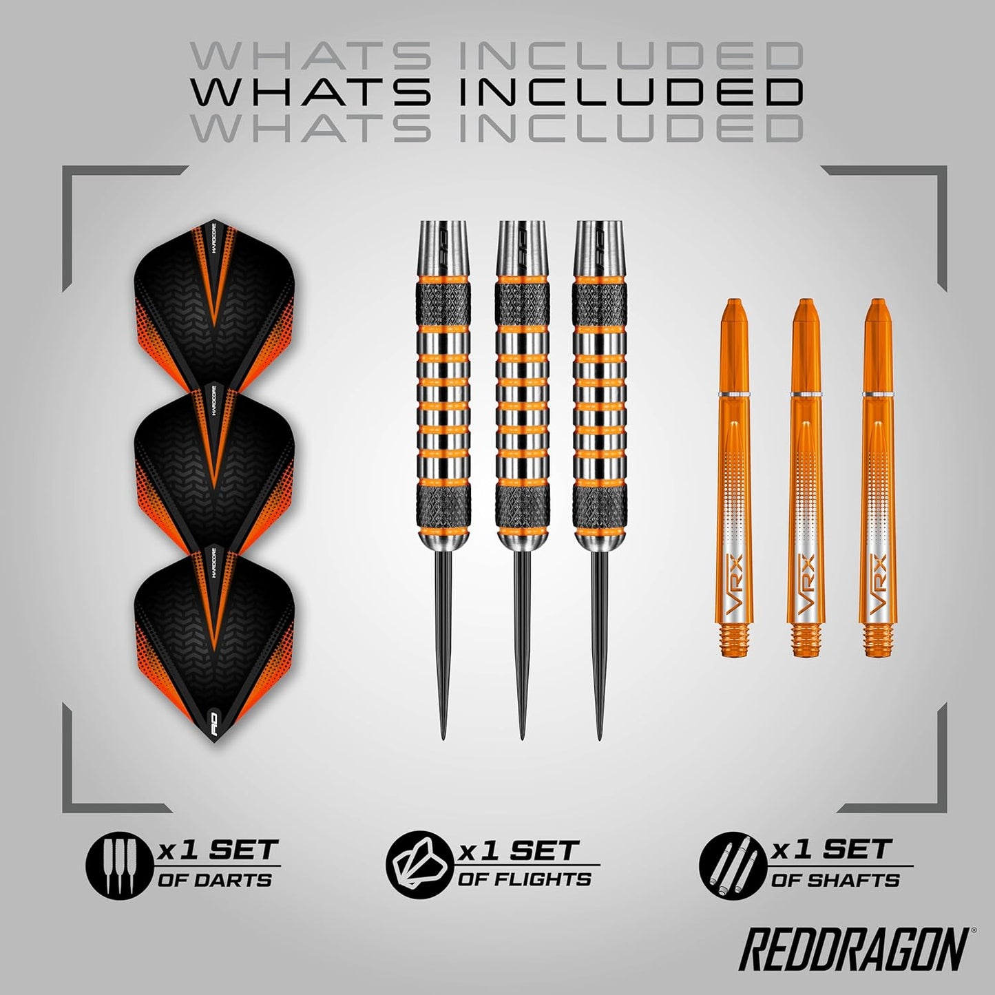 Amberjack Series Darts Set with Flights and Shafts (Stems)
