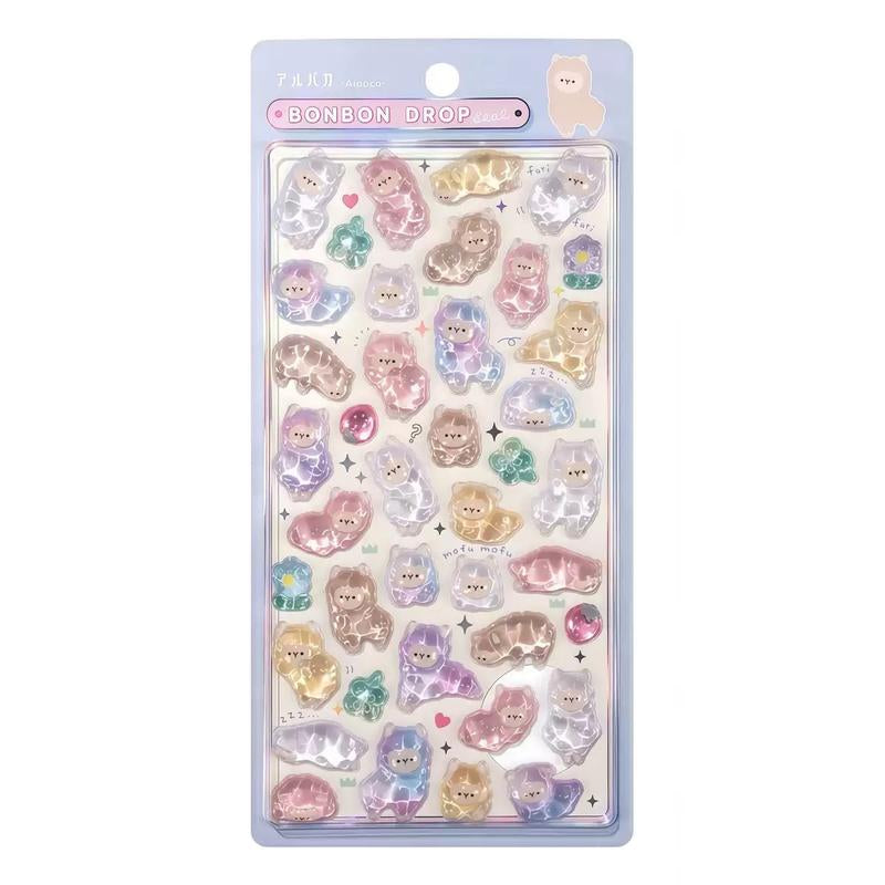 3D Puffy Cartoon Animal Stickers Pack Cute Decorative for Journals, Planners, Scrapbooks, Phone Cases, Water Bottles, Laptops & Stationery (US Stock)