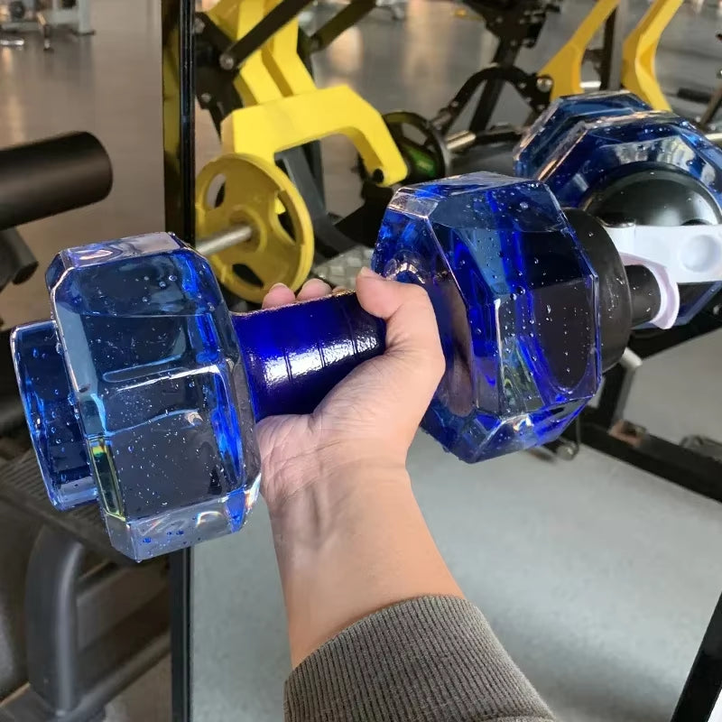 Dumbbell Hammer Water Bottle High Capacity 2 Liters Gym Weightlifting Sports Bottle Creative Space Cup Water Bottle for Men