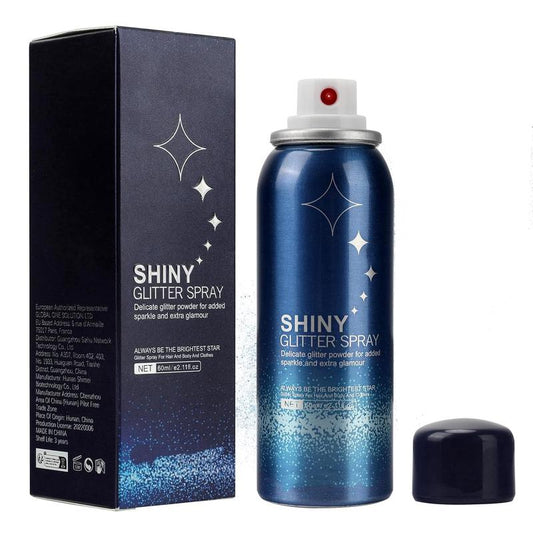 Body Glitter Spray【Long Lasting】【Skin Friendly】【Quick-Drying】 Glitter Spray for Hair/Body, 60Ml