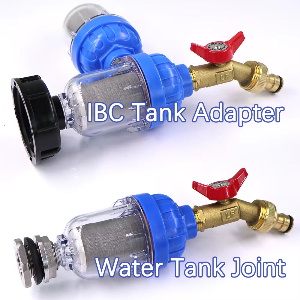 1Pc 1/2" 40Μm Prefilter Garden Tap Faucet Filter with 316 Stainless Steel Screen Strainer Impurities for Kitchen Bathroom Courty