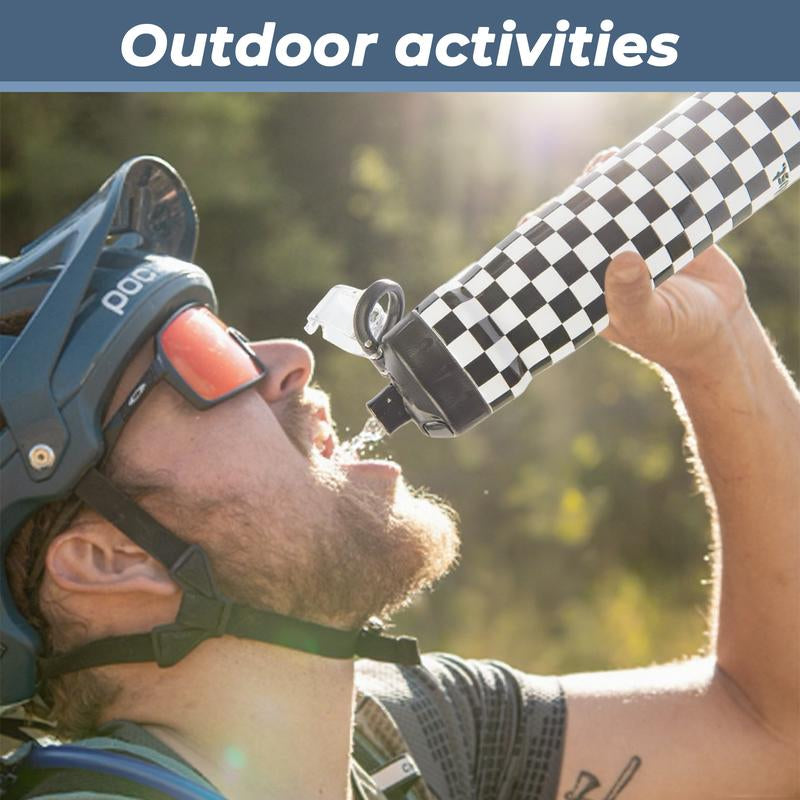 ATLIST Lightweight Stainless Bike Water Bottle 25Oz High Flow Cycling Sports Squeeze Bottle for Active Lifestyles