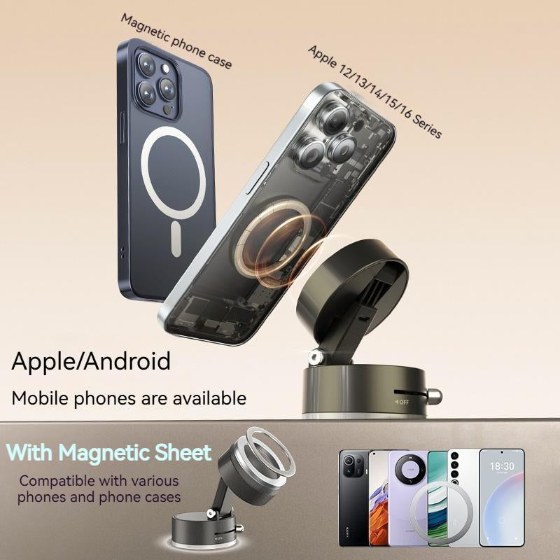 Car Vacuum Suction Phone Holder Desktop Suction Cup Magnetic New Foldable Telescopic Portable Stand Outdoor Universal