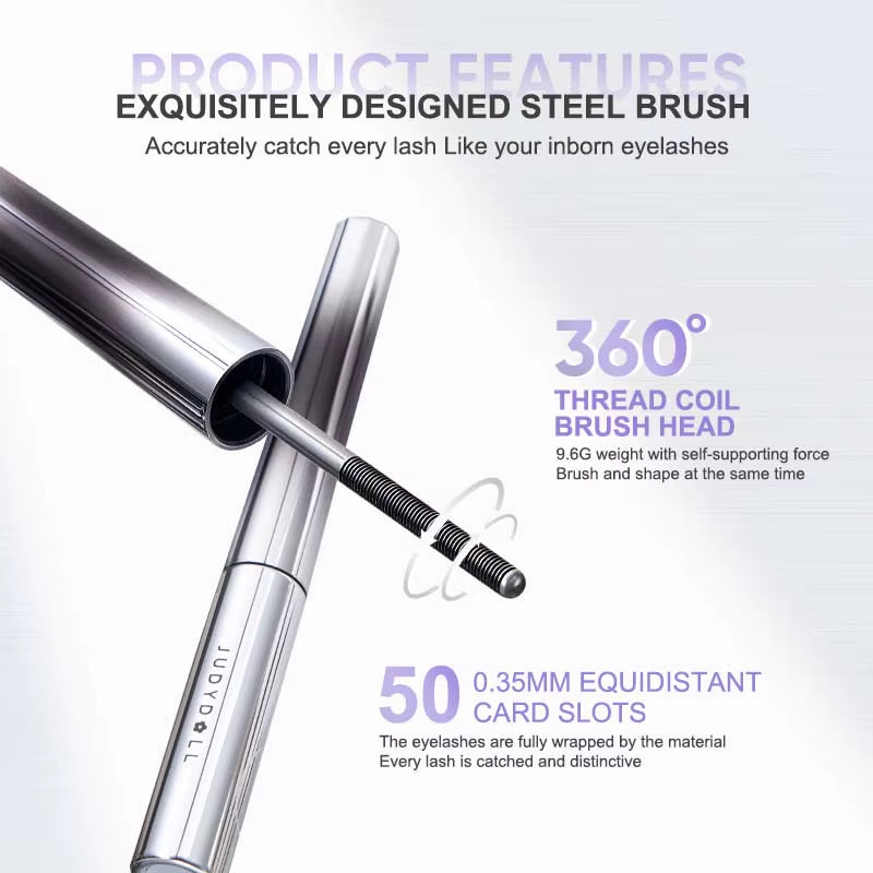 3D Curling Eyelash Iron Mascara, Black & Brown, Curling & Lengthening, Long-Lasting Formula, Waterproof, Smudge-Proof