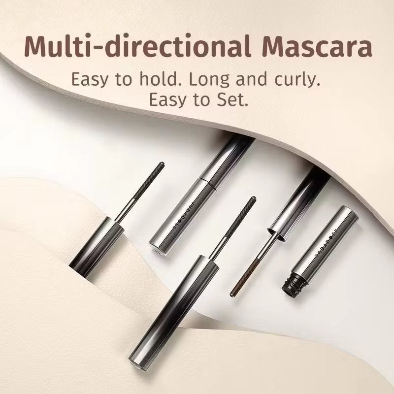 3D Curling Eyelash Iron Mascara, Black & Brown, Curling & Lengthening, Long-Lasting Formula, Waterproof, Smudge-Proof