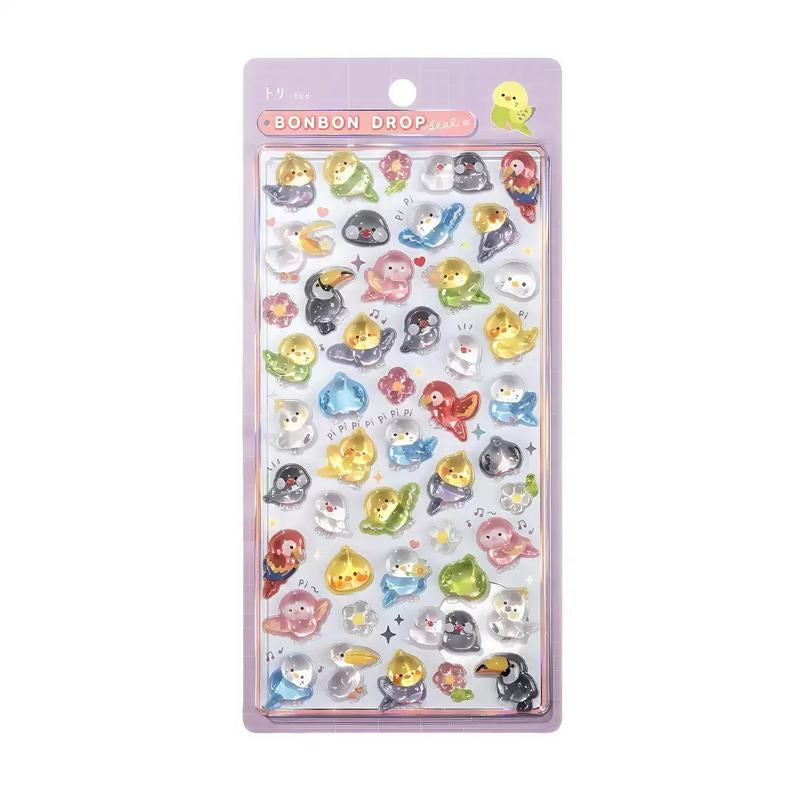 3D Puffy Cartoon Animal Stickers Pack Cute Decorative for Journals, Planners, Scrapbooks, Phone Cases, Water Bottles, Laptops & Stationery (US Stock)