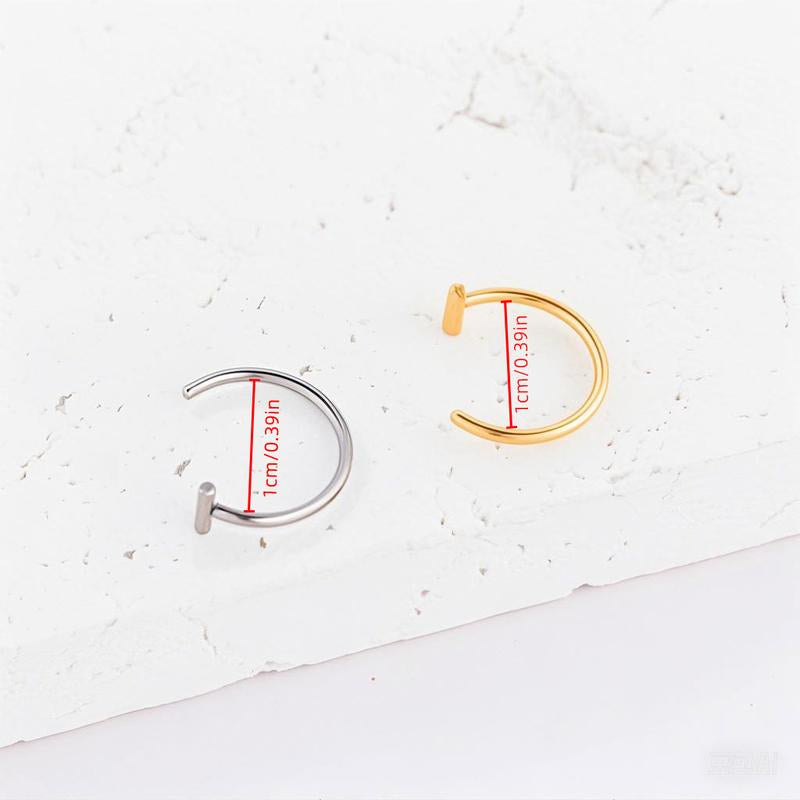 4Pcs Valentine'S Day Fashion Gift, Elegant Hypoallergenic Alloy Lip Ring, Sexy/Simple Style, Ring Style Fake Pierced Body Jewelry, Very Suitable for Daily Wear and Parties
