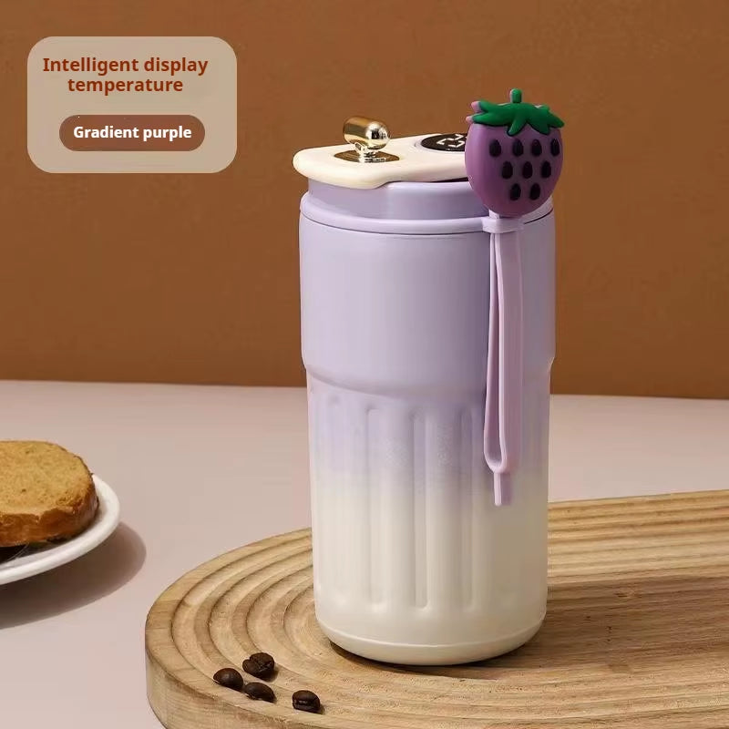 450ML Stainless Steel Thermo Water Bottle LED Temperature Display Coffee Cup Keep Cold and Heat Thermal Mug Travel Vacuum Flask