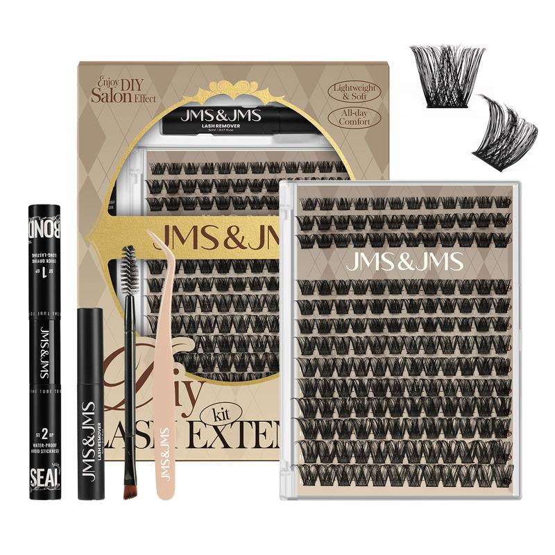 Miss Bella Kit L JMS&JMS Classic 8-18Mm Volume D-Curl Eyelash Cluster DIY Lash Extensions at Home Makeup Cosmetic Cat Eye