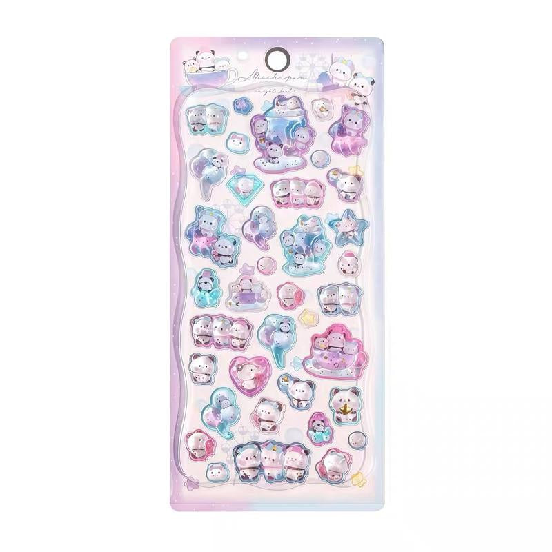 3D Puffy Cartoon Animal Stickers Pack Cute Decorative for Journals, Planners, Scrapbooks, Phone Cases, Water Bottles, Laptops & Stationery (US Stock)