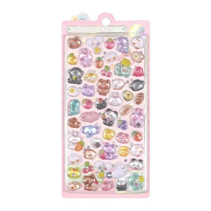 3D Puffy Cartoon Animal Stickers Pack Cute Decorative for Journals, Planners, Scrapbooks, Phone Cases, Water Bottles, Laptops & Stationery (US Stock)