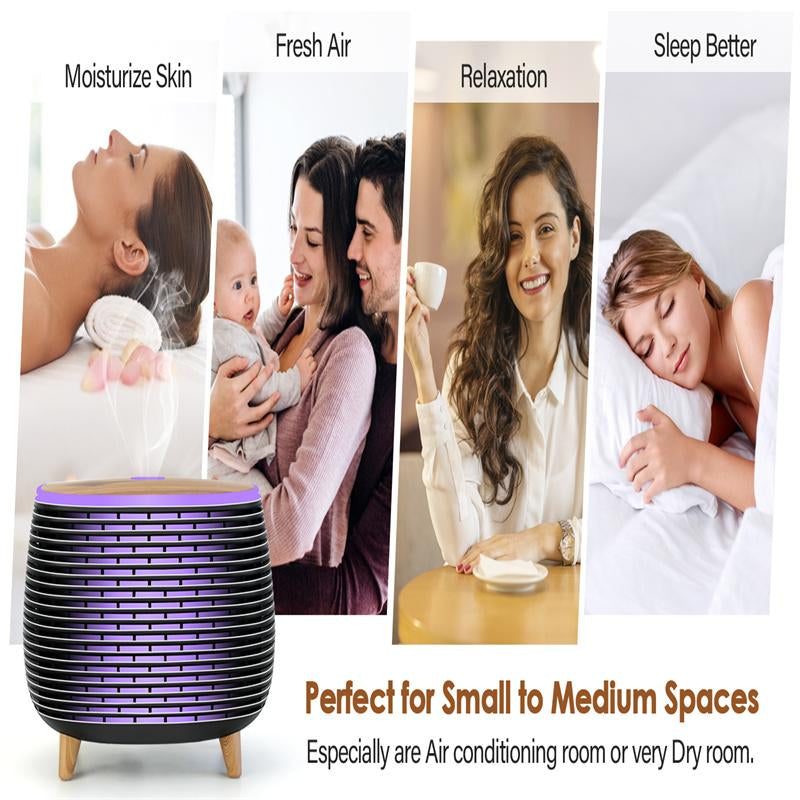 Diffuserlove Essential Oil Diffusers 400ML Aromatherapy Air Diffuser for Home Bedroom Office Room Aroma Diffuser with 7 Color Lights Intermittent Mist Mode