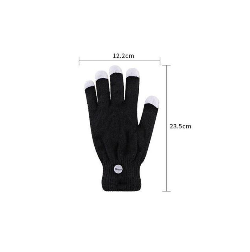 Colors Light Show LED Gloves Rave Light Finger Lighting Flashing Glow Mittens for Boys Girls Adults With