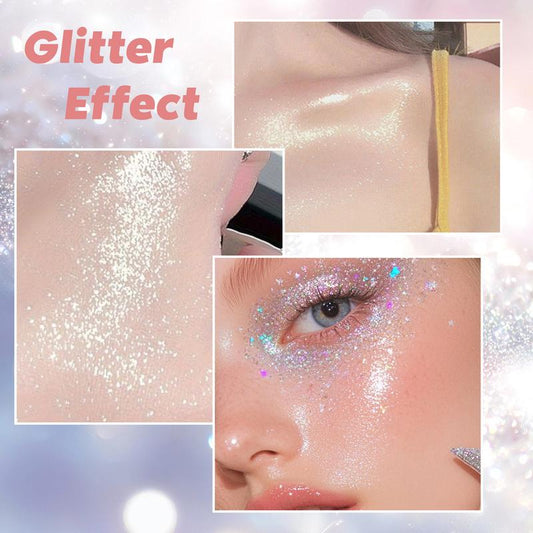 Body Glitter Spray【Long Lasting】【Skin Friendly】【Quick-Drying】 Glitter Spray for Hair/Body, 60Ml