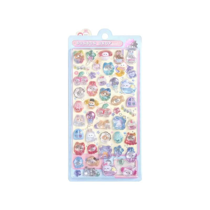 3D Puffy Cartoon Animal Stickers Pack Cute Decorative for Journals, Planners, Scrapbooks, Phone Cases, Water Bottles, Laptops & Stationery (US Stock)