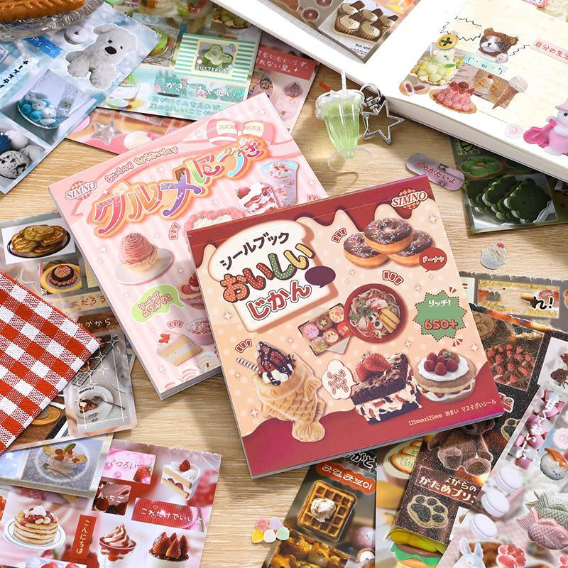 Food Themed Sticker Book, 30Pcs/Set Cute Food Pattern Sticker, DIY Decorative Sticker for Phone Case, Computer, Guitar, Bag, Water Cup, Scrapbook, Ornaments #TOP PICKS