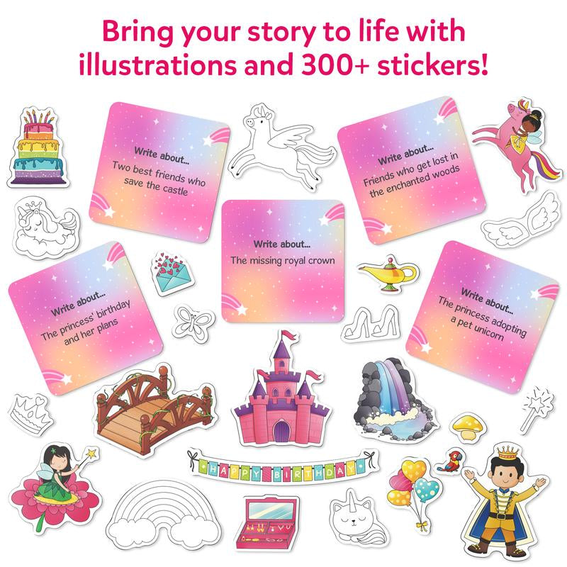 Skillmatics Storybook Art Kit - DIY Craft & Writing Kit with 300+ Stickers, Scrapbooking & Journal Activity, Gifts for Kids Ages 5 to 10