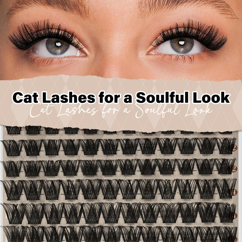 Miss Bella Kit L JMS&JMS Classic 8-18Mm Volume D-Curl Eyelash Cluster DIY Lash Extensions at Home Makeup Cosmetic Cat Eye